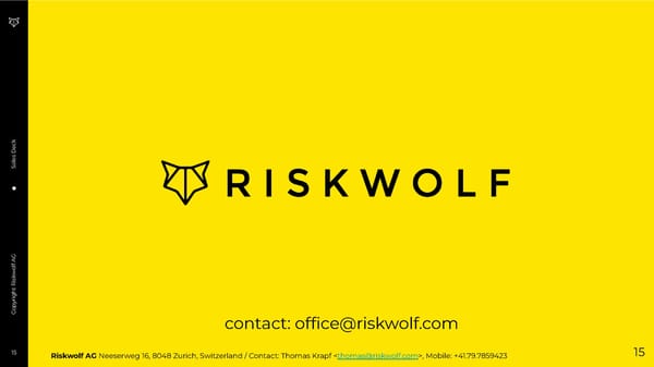 Riskwolf Pitch Deck - Page 15