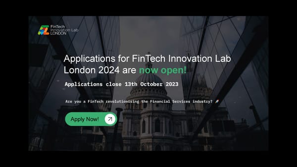 Invitation to FinTech Innovation Lab London 2024 - Page 1